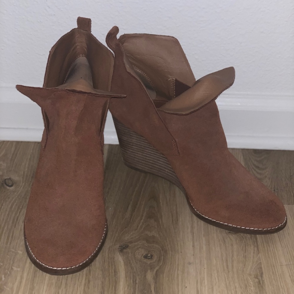 Lucky brand wedge booties